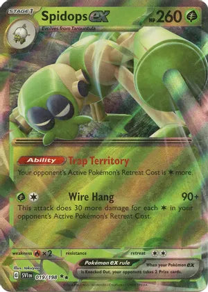 Pokémon Card Scarlet & Violet in English Spidops ex Original