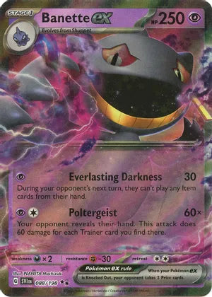 Pokémon card Banette ex in original English