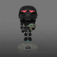 Cargar imagen en el visor de la galería, FUNKO POP STAR WARS: DARK TROOPER WITH GROGU (GLOW IN THE DARK)
