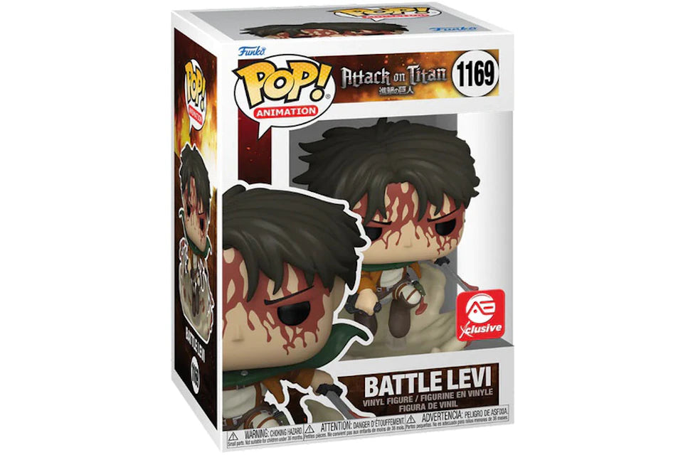 Funko Pop Animation Attack on Titan Battle Levi Bloody AE Exclusivo